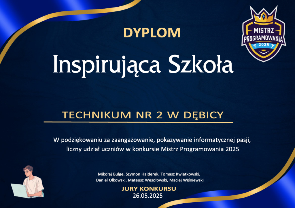 Otrzymaliśmy certyfikat INSPIRUJĄCEJ SZKOŁY !!! Otrzymaliśmy certyfikat INSPIRUJĄCEJ SZKOŁY !!!
